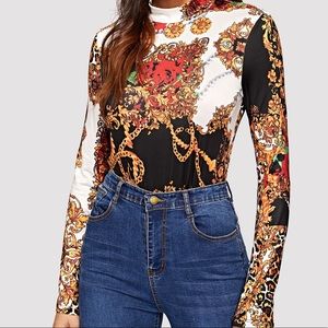 Chain Detail Turtle Neck M